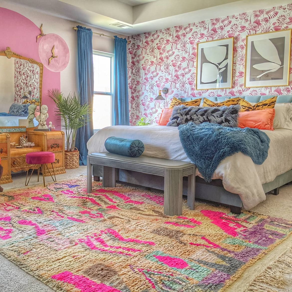 Riad Suite styled with an Ettilux handwoven rug in Fès, MA